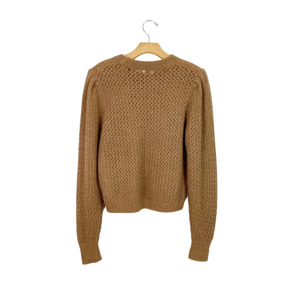 Wilfred Aritzia Nessa Sweater Alpaca Wool Blend, Camel brown. Size Large - Picture 2 of 7